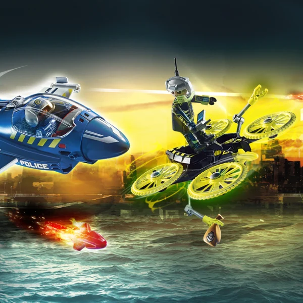 JET DE POLICÍA - PERSECUCIÓN DEL DRON PLAYMOBIL - Image 3