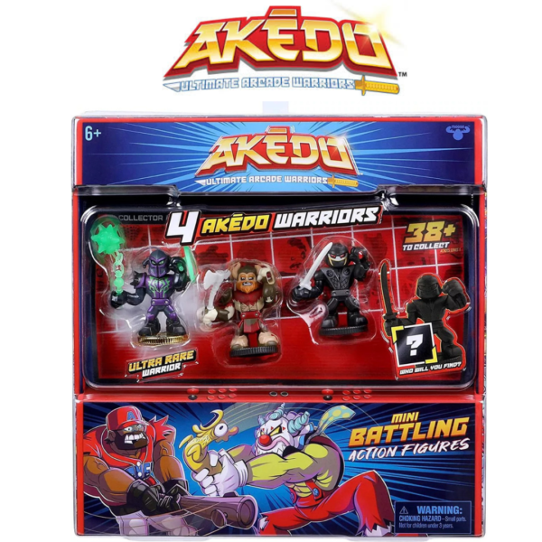 AKEDO ULTIMATE ARCADE WARRIOR X 4 FIGURAS