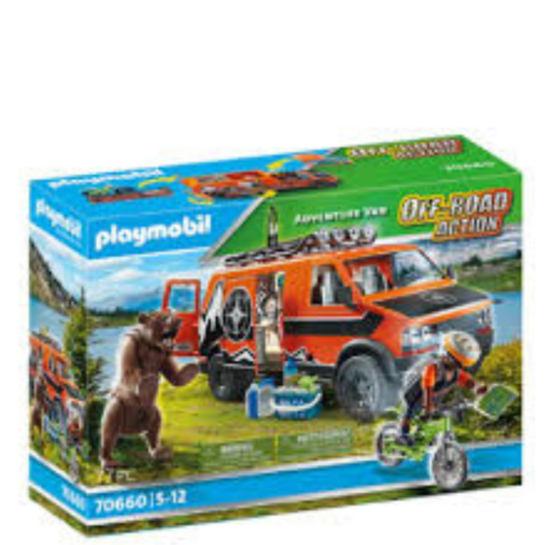 FURGONETA Y OSO PLAYMOBIL