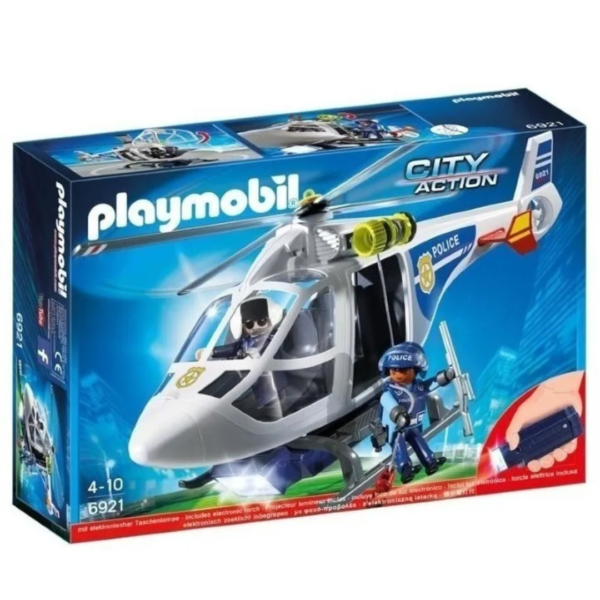 PLAYMOBIL HELICOPTERO DE POLICIA CON LUCES